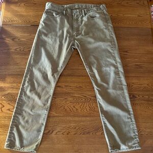 Levi's 513 Khaki Tan Jeans Classic 5-Pocket Denim Casual Everyday Pants Sz 36X30